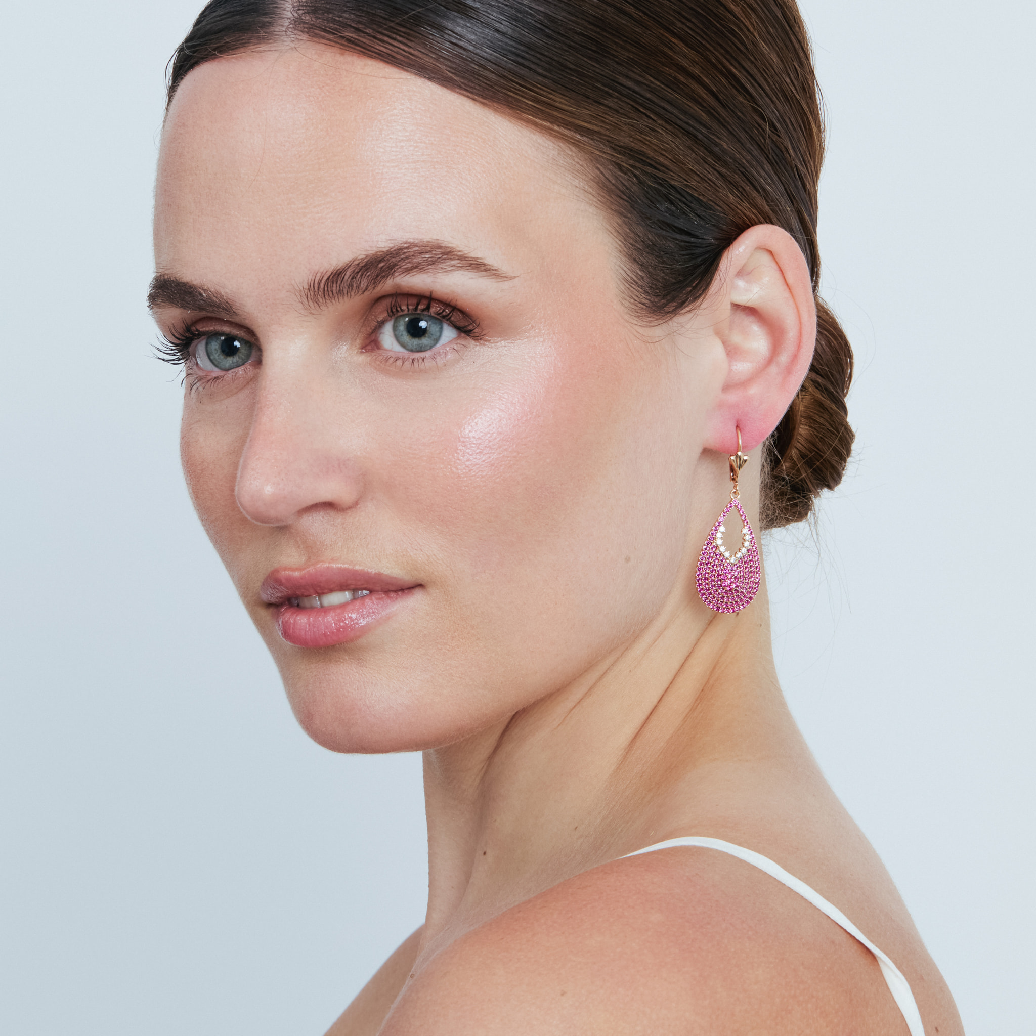Pendientes Fenbach acabado oro rosa 18k