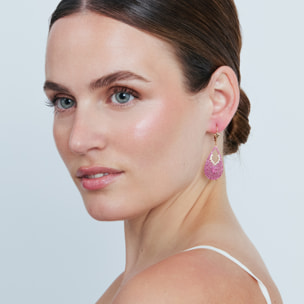 Pendientes Fenbach acabado oro rosa 18k