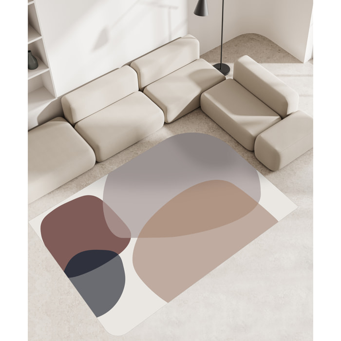 Alfombra de vinilo Transparences 200x266 cm -PVC antideslizante, vinilica para cocina o salón, lavable, estilo abstracto