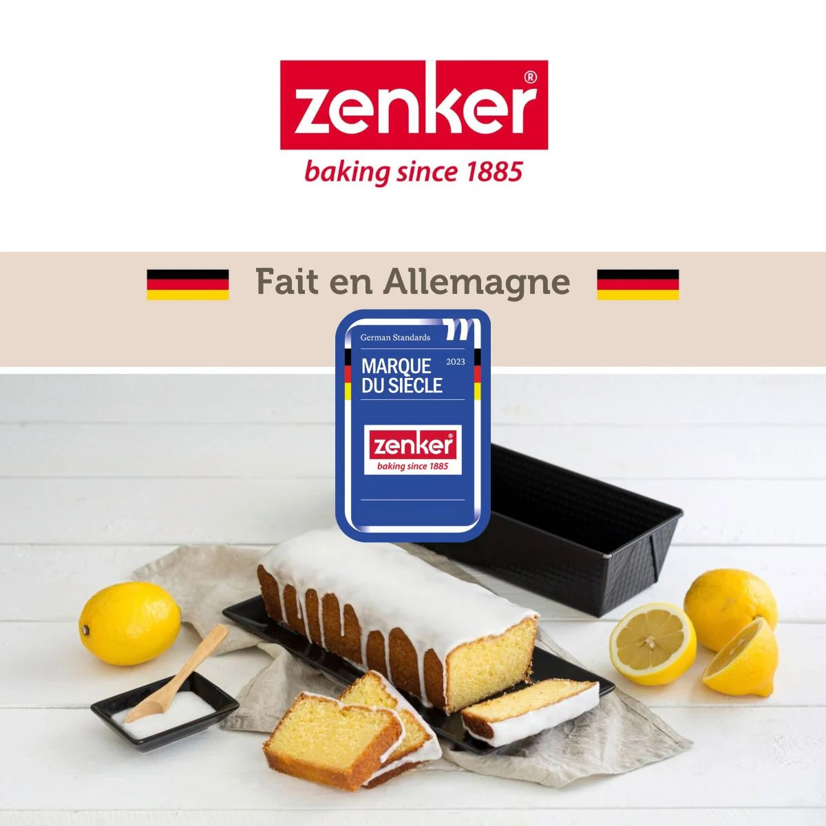 Set de 4 ustensiles de pâtisserie moule à gâteaux 2 bols et spatule Black metallic Black mettallic Zenker  Black mettallic