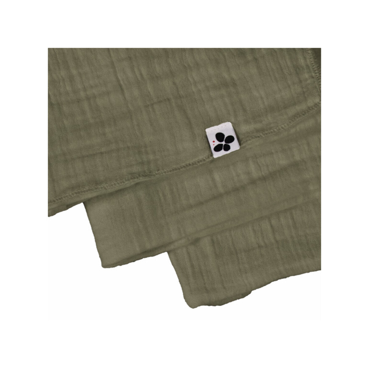 Lot de 3 serviettes 40x40 cm en gaze de coton - 10 coloris - GAIA