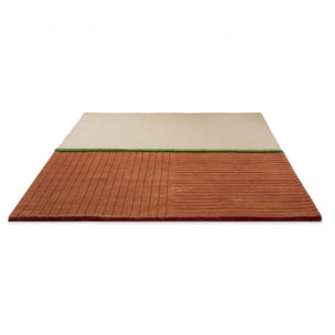 Tapis salon et chambre fait main en laine motif simple HAEL