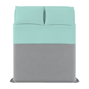 COMPLETO LETTO MAX COLOR MADE IN ITALY COTONE- VERDE ACQUA MATRIMONIALE