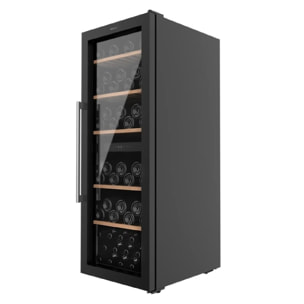 Vinoteca de 77 Botellas Bolero GrandSommelier Duo 77000 Black. 193 L, Sistema Co