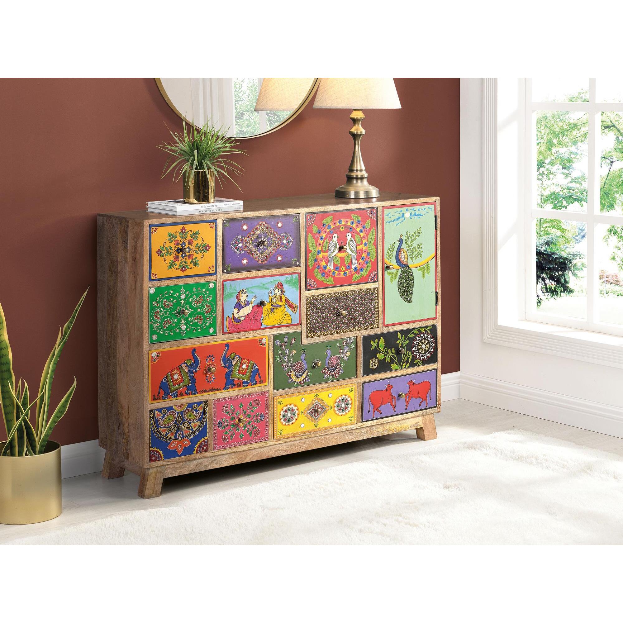 Cómoda - madera de mango - 90x112x35cm