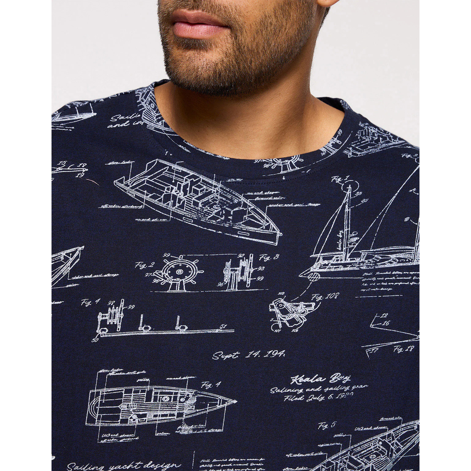 Camiseta Manga Corta Azul Marino - Slaapy