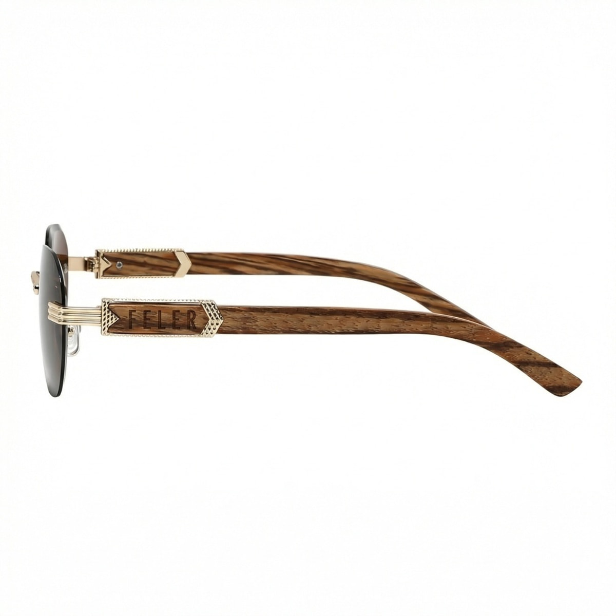 Gafas de Sol Feler 1813-2 Polarizadas de Madera Unisex 56 mm