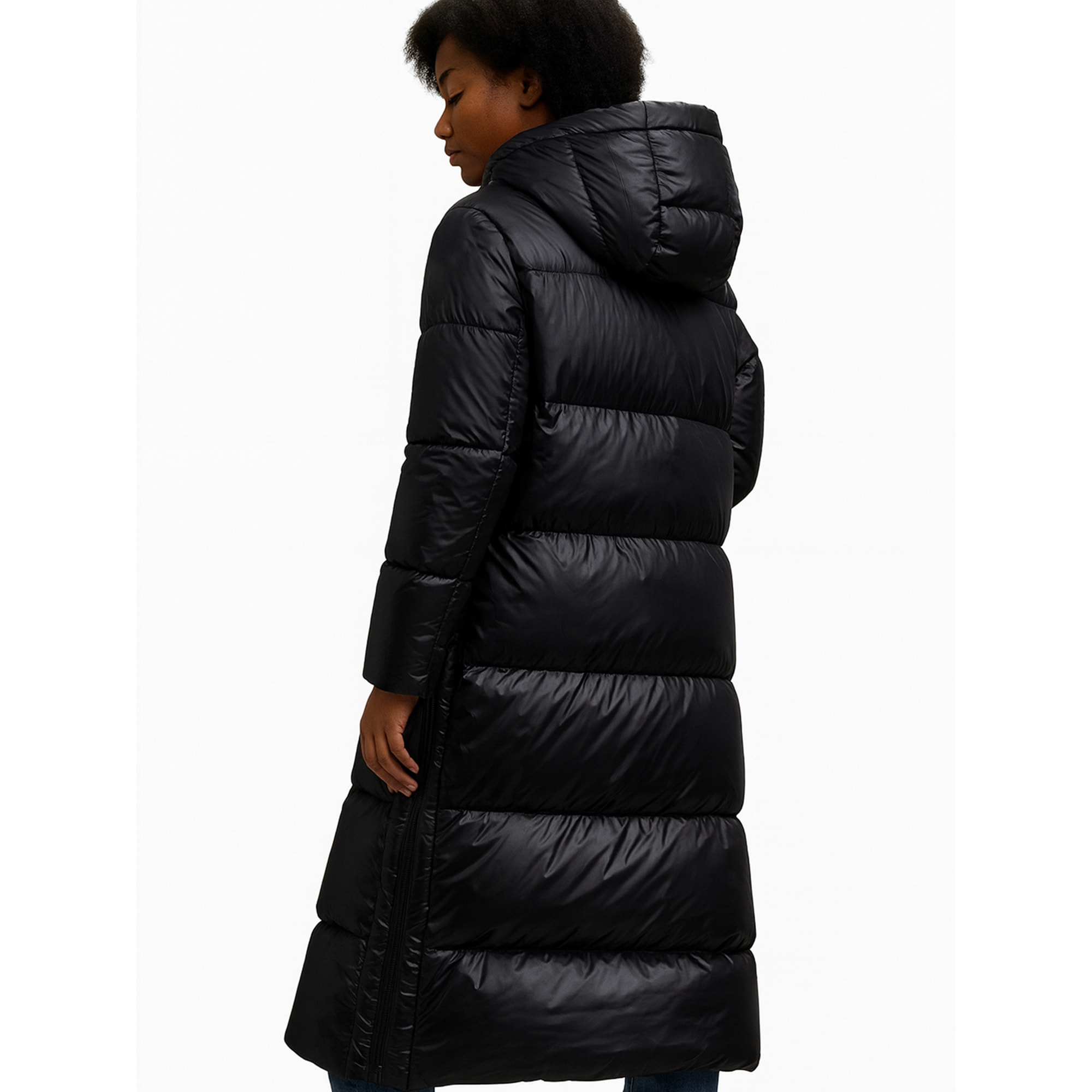 Abrigo para mujer ECOON Niza long jacket - Negro