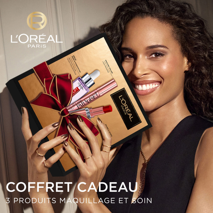 L’Oréal Paris Coffret Cadeau Femme Luxe – 1 Sérum Filler Anti-Rides Acide Hyaluronique + 1 Mascara Noir Huile de Ricin Lash Para