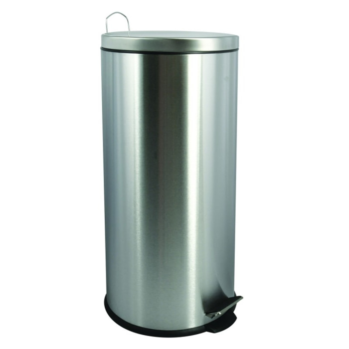 Poubelle à pédale de cuisine Inox 30L Gris MSV