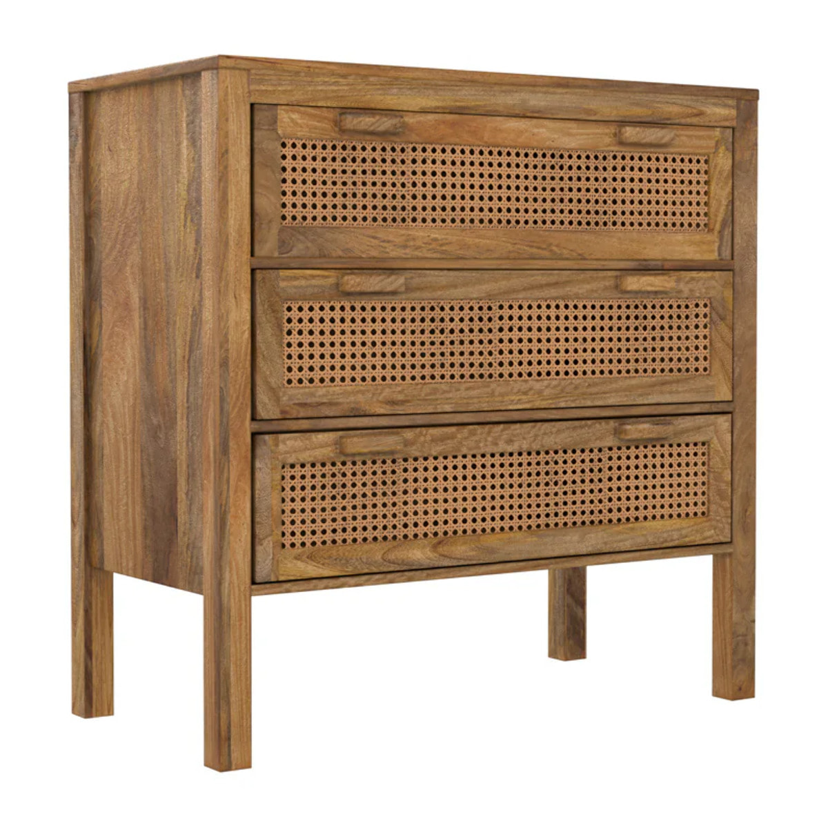 Commode en cannages et bois 3 tiroirs - Tiki