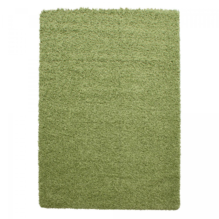 Tapis poils longs shaggy tissé motif uni ROCA