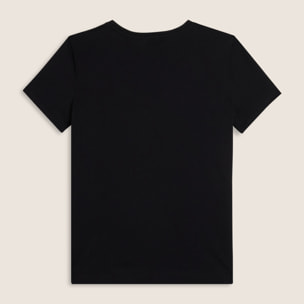 T-shirt in jersey con logo oro chiaro sul fronte