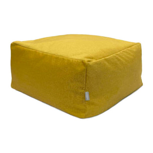Puff desenfundable PANDA amarillo 50x50x25 cm. Disponible en varios colores