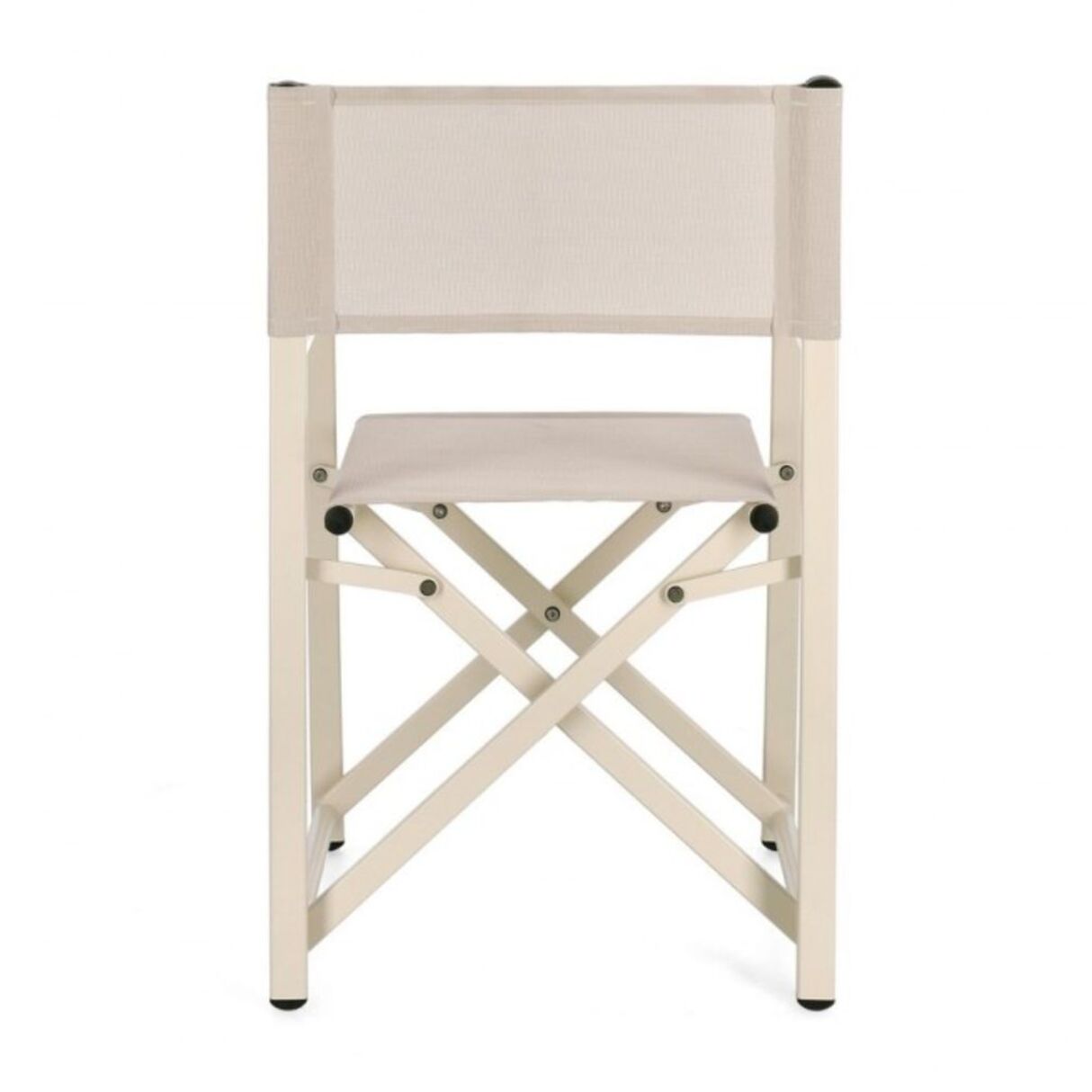Set di 2 sedie TAYLOR in alluminio beige e textilene beige, pieghevoli