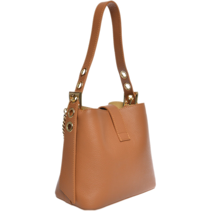Borsa a mano Anna Luchini Cammello