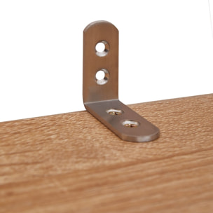 Libreria in legno con piani sfalsati rovere 96x24,8x192 cm - Iken