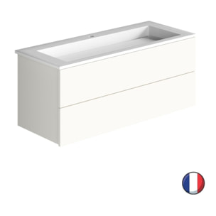 Meuble vasque 120 cm BURGBAD Cosmo blanc mat