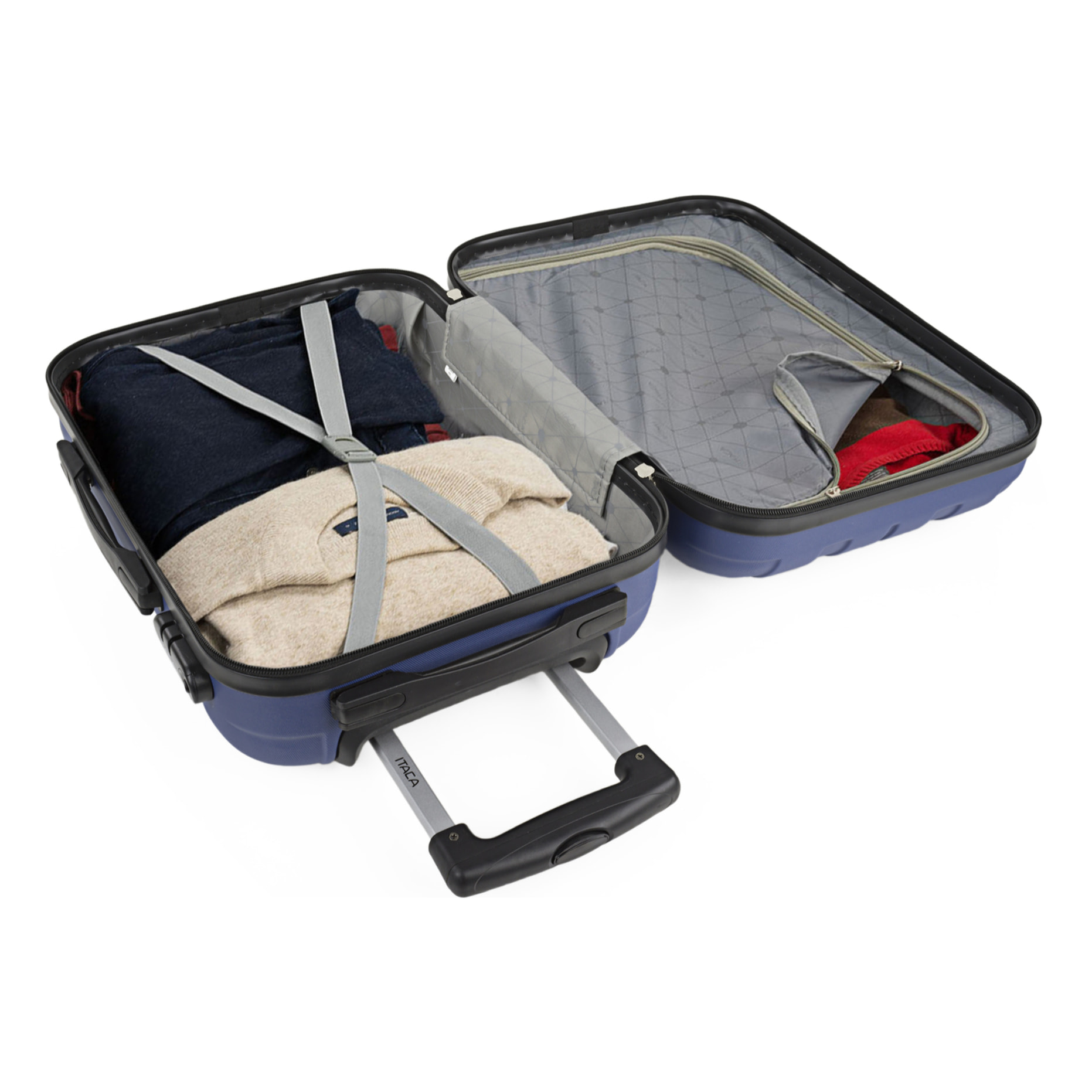 Juego De Maletas Rígidas Abs Itaca Havel Azul Vaquero