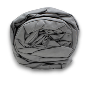 LENZUOLO SOTTO CON ANGOLI LETTO SINGOLO IN COTONE 60 FILI TINTA UNITA GRIGIO SCURO H.30