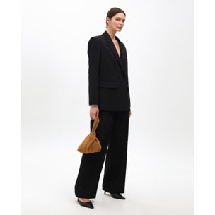 Pantaloni dritti con strass