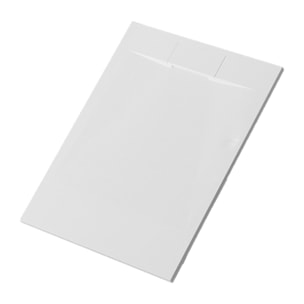 Receveur à poser en matériaux composite SMC - Finition ardoise blanc mat - 80x120 cm