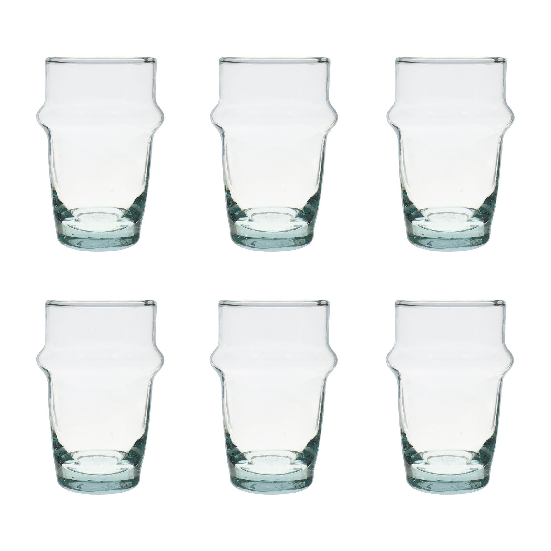 Lot de 6 gobelets en verre recyclé 22cl BELDI