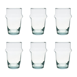 Lot de 6 gobelets en verre recyclé 22cl BELDI