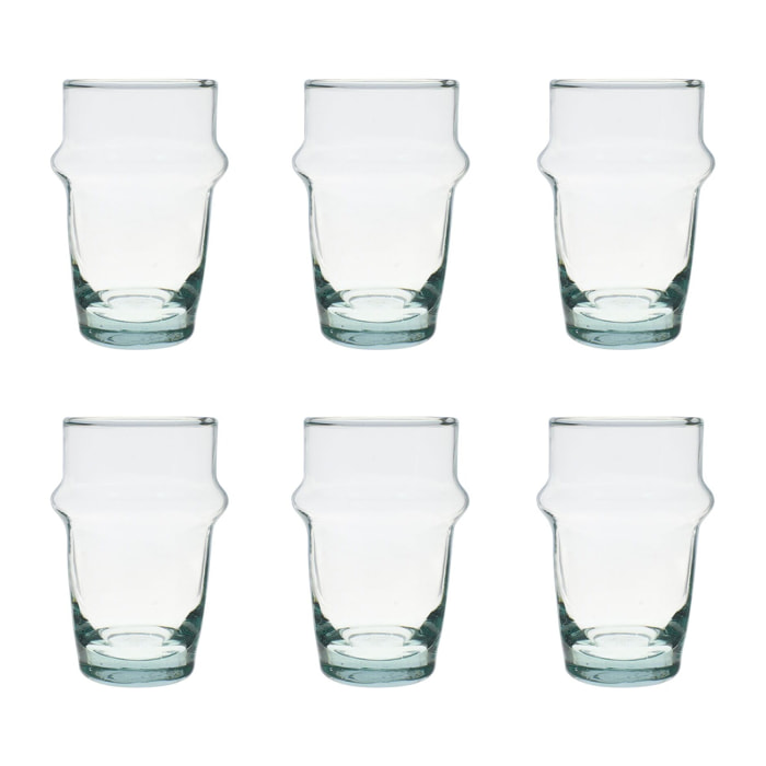 Lot de 6 gobelets en verre recyclé 22cl BELDI