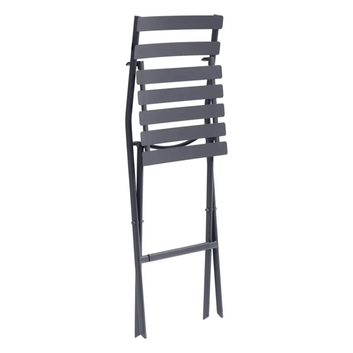 Lot de 2 chaises hautes pliantse de jardin Greensboro Graphite