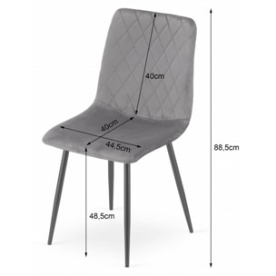 Sedia Turin in Velluto Rosa con Gambe Effetto Legno