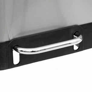 Poubelle tri à pédales métal 2x30L "Ariane" inox