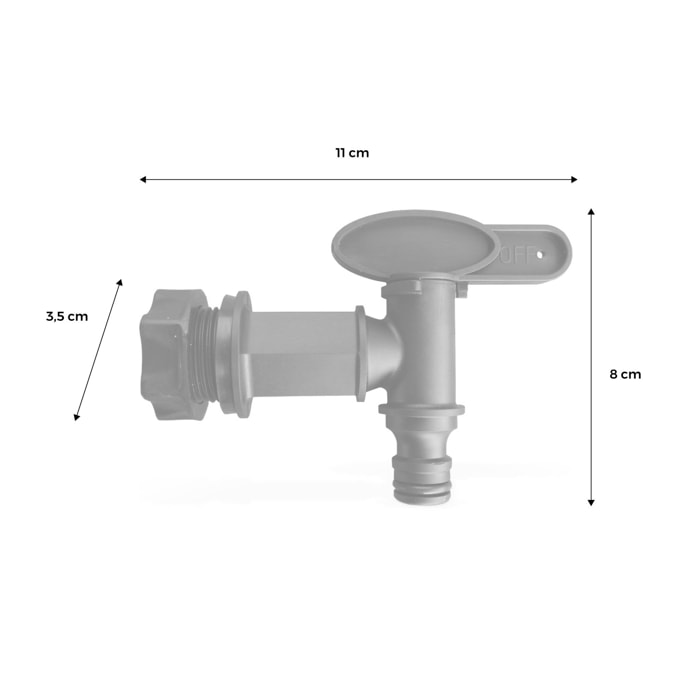 Robinet à raccord rapide pour récupérateur d'eau de pluie. robinet de remplacement. fabriqué en France