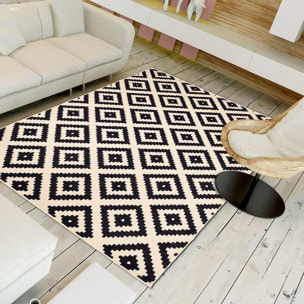 Tapis salon et chambre tissé motif scandinave NOGE