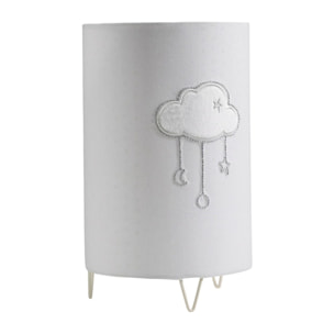 Luminaire avec détail Nuage en coton gris