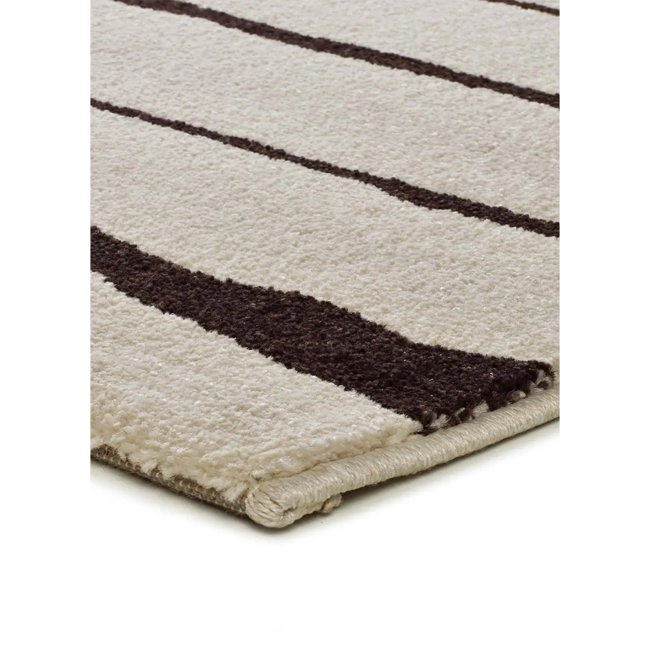 RETRO Alfombra moderna de pelo corto blanco y negro, varias medidas disponibles.