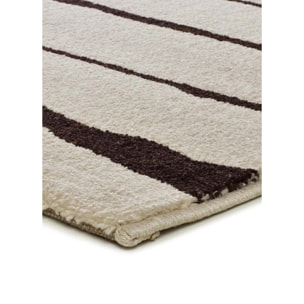 RETRO Alfombra moderna de pelo corto blanco y negro, varias medidas disponibles.