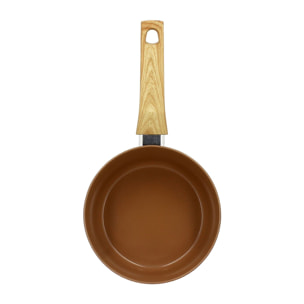 Casserole 18cm avec revêtement céramique noisette - tous feux COLORAMA