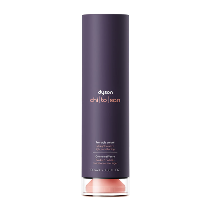Crème coiffante Dyson Chitosan™ - Soin léger - Cheveux raides à ondulés - 100ml