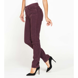 PANTALONE CINQUE TASCHE COMFORT FIT IN VELLUTO STRETCH 1000 RIGHE