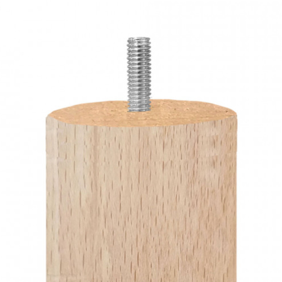 Pieds de lit 20 cm ronds en bois - 4 coloris - lot de 4 - EDDY