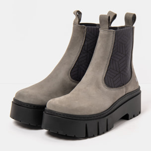 Botines 1766 NOBUCK GREY/ LEEDS color Grey