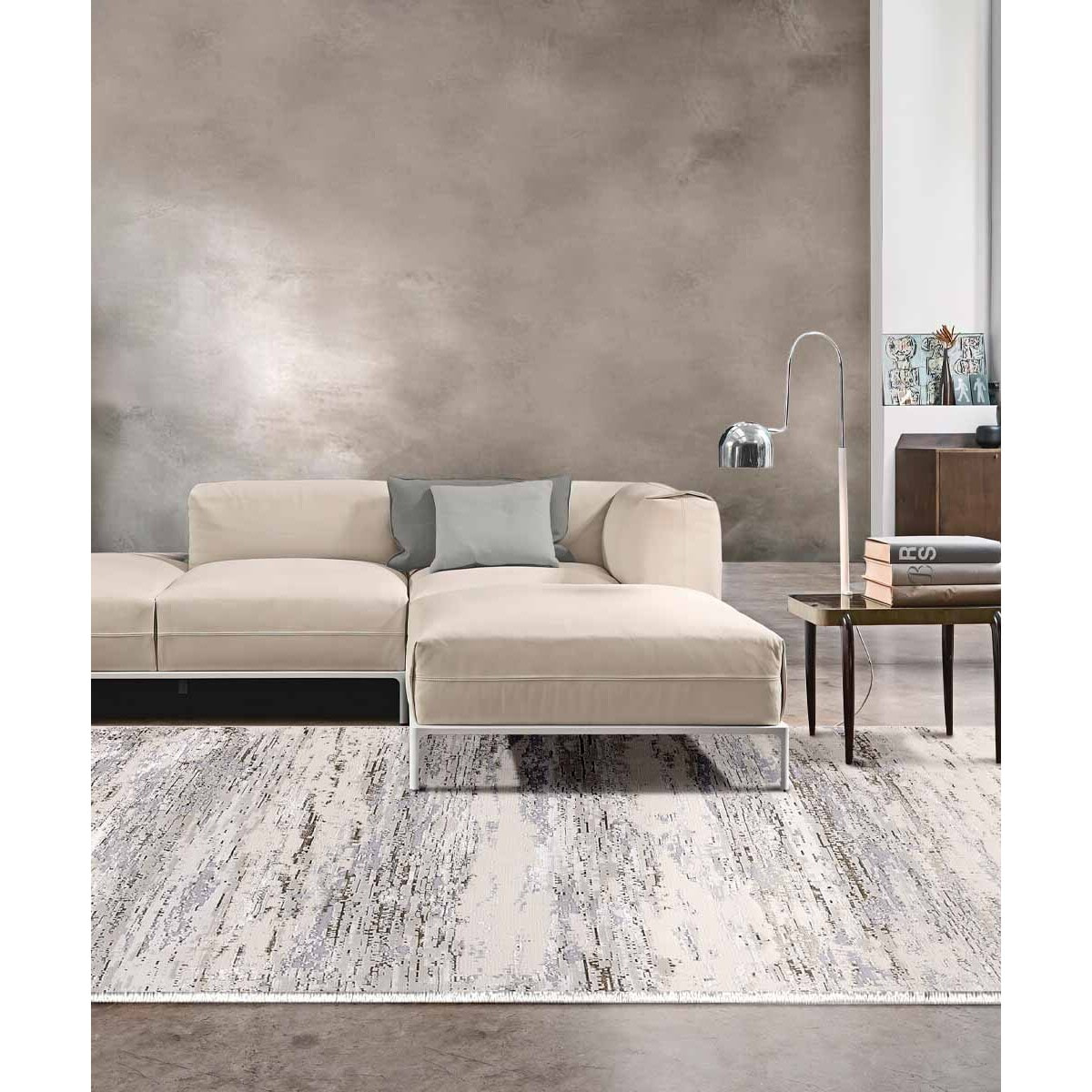 Tappeto Moderno Motivo Astratto Beige