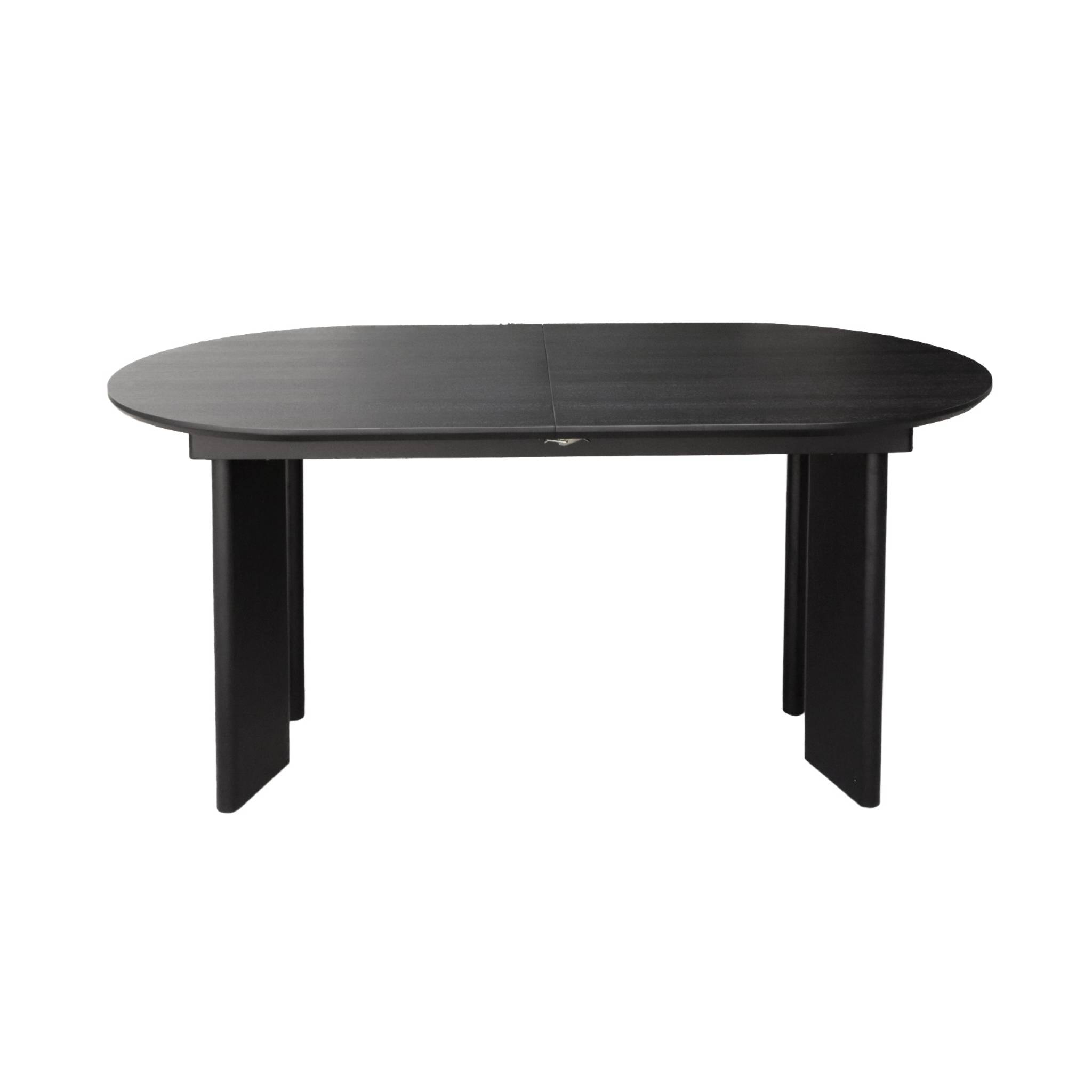 Table à manger oblongue extensible bois d'hévéa et placage chêne 6-8 places ALBANE