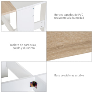 Mesa Plegable con 2 Alas Abatibles de Madera 103x76x73,5cm