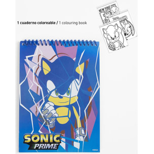 Set Papelería Coloreable Display Sonic Prime