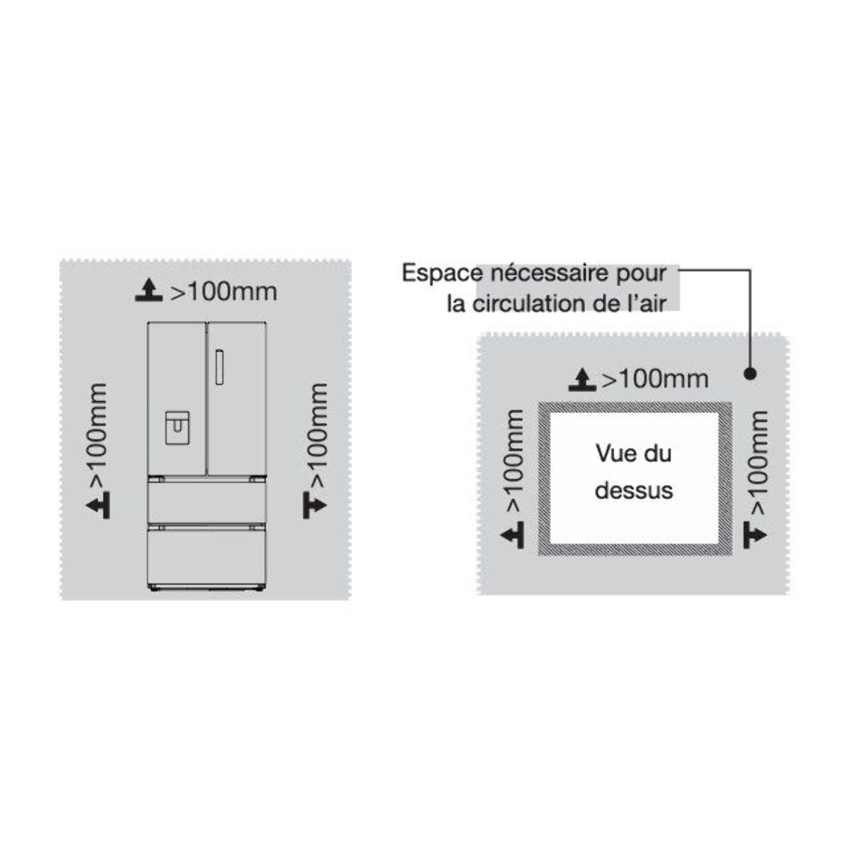 Réfrigérateur multi portes ESSENTIELB ERMVDE190-85min1