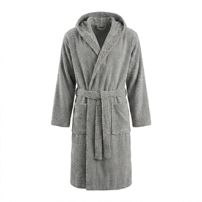 INTRECCI HOME Accappatoio Uomo e Donna, in Puro Cotone Jacquard 500 g, , Morbidezza Extra, Avvolgente, con Cappuccio e Tasche, Elegante e Confortevole,