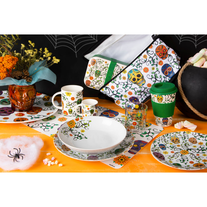 Set 4 Tazzine Caffè Excelsa – Calavera, New Bone China Multicolore