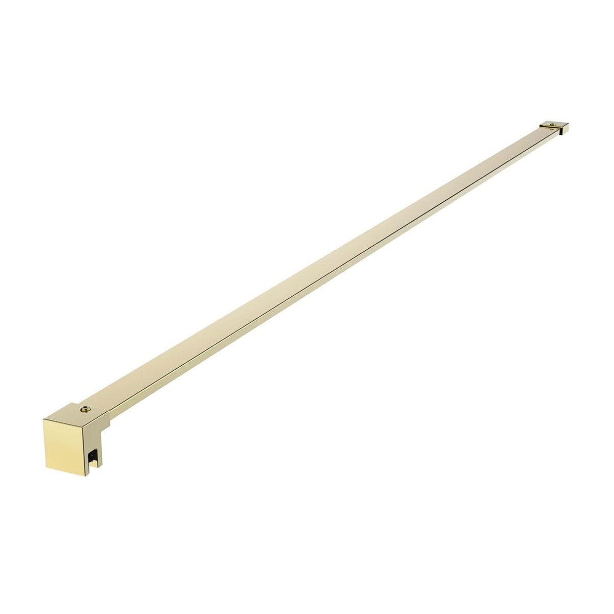 Walk-in 70x200cm Paroi en verre Crystal Glass® 8 mm anticalcaire, avec bras et profilés or (SATBWI70PRZ)